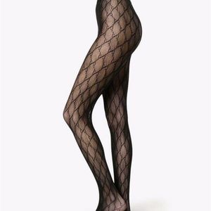 Gucci black logo tights